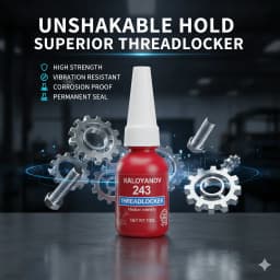 Medium Strength Threadlocker 243 Blue Removable Liquid,Thread Locker Adhesive Sealant to Prevent Loosening & Rust,50/10ml Bottle