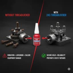 Medium Strength Threadlocker 243 Blue Removable Liquid,Thread Locker Adhesive Sealant to Prevent Loosening & Rust,50/10ml Bottle