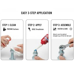 Medium Strength Threadlocker 243 Blue Removable Liquid,Thread Locker Adhesive Sealant to Prevent Loosening & Rust,50/10ml Bottle