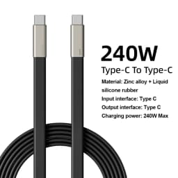 240W Liquid Silicone Type C To Type C Fast Charging Cable With Foldable Phone Stand OTG Adapter For iphone 17 16 15 Pro Samsung