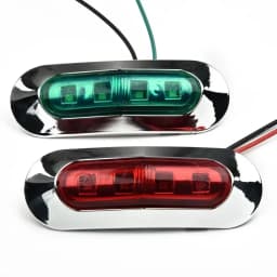  2Pcs Marine Navigation Lights Red Green LED Boat Navigation Light 12-24V Waterproof Sailing Signal Lamp Marine Yacht Light