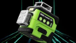Huepar 3D Laser Level Self Leveling LCD Screen High Brightness Rechargeable Lazer Leveler with Magnetic Bracket Hard Carry Case