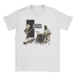 Printed Angine De Poitrine Rock Band T Shirt For Unisex Cotton T-shirts Short Sleeve Clothes