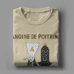 Printed Angine De Poitrine Rock Band T Shirt For Unisex Cotton T-shirts Short Sleeve Clothes
