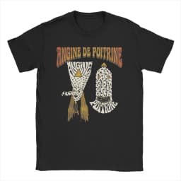 Printed Angine De Poitrine Rock Band T Shirt For Unisex Cotton T-shirts Short Sleeve Clothes