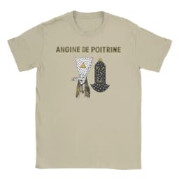 Printed Angine De Poitrine Rock Band T Shirt For Unisex Cotton T-shirts Short Sleeve Clothes