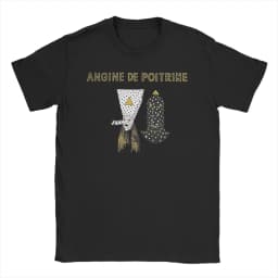 Printed Angine De Poitrine Rock Band T Shirt For Unisex Cotton T-shirts Short Sleeve Clothes