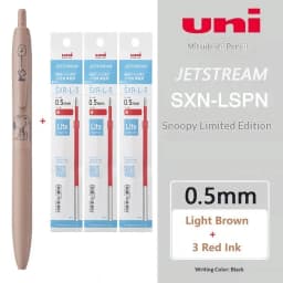 Uni JETSTREAM SXN-LS 0.5/0.7mm Assorted Colors Ballpoint Pen,Snoopy Limited Light As Feather Signing Canete ForAcademic Business