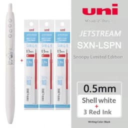 Uni JETSTREAM SXN-LS 0.5/0.7mm Assorted Colors Ballpoint Pen,Snoopy Limited Light As Feather Signing Canete ForAcademic Business