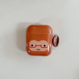 Funng Cute Glasses-wearing Little Animal Glossy Surface Earphones Protective Cover Case for AirPods 1 or 2 3 4 Pro Pro2 Pro3