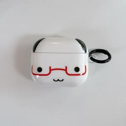Funng Cute Glasses-wearing Little Animal Glossy Surface Earphones Protective Cover Case for AirPods 1 or 2 3 4 Pro Pro2 Pro3