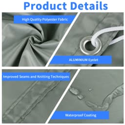 Waterproof Shade Cloth with Grommets Camping Tent Tarp Shade Cover Hammock Rain Canopy for Camping Hiking Awning Sun Shelter