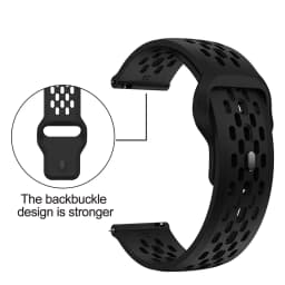 18mm 20mm 22mm Silicone Strap for Garmin Venu 4 3 3s Sq 2 Plus/Active 6/5 Breathable Bracelet for Garmin Forerunner 570/165/265S
