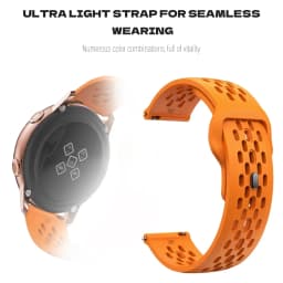 18mm 20mm 22mm Silicone Strap for Garmin Venu 4 3 3s Sq 2 Plus/Active 6/5 Breathable Bracelet for Garmin Forerunner 570/165/265S