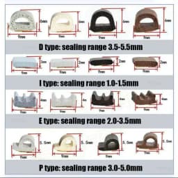 6m/12/24m Door Seal Strip Diep Self-adhesive Draft Stopper Tape Window Weather Stripping Insulation Noise Rubber Sealing Strip