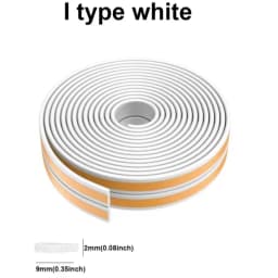 6m/12/24m Door Seal Strip Diep Self-adhesive Draft Stopper Tape Window Weather Stripping Insulation Noise Rubber Sealing Strip