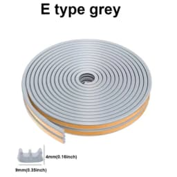 6m/12/24m Door Seal Strip Diep Self-adhesive Draft Stopper Tape Window Weather Stripping Insulation Noise Rubber Sealing Strip