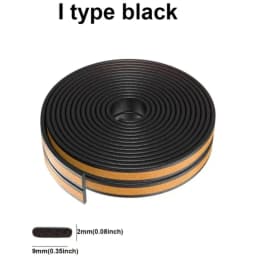 6m/12/24m Door Seal Strip Diep Self-adhesive Draft Stopper Tape Window Weather Stripping Insulation Noise Rubber Sealing Strip
