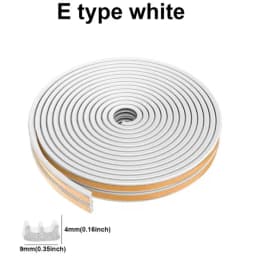 6m/12/24m Door Seal Strip Diep Self-adhesive Draft Stopper Tape Window Weather Stripping Insulation Noise Rubber Sealing Strip