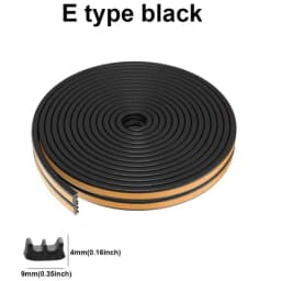 6m/12/24m Door Seal Strip Diep Self-adhesive Draft Stopper Tape Window Weather Stripping Insulation Noise Rubber Sealing Strip