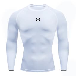Men's Compression Long Sleeve Shirt Quick Dry Muscle Fit Athletic Top for Workout Training Bodybuilding Running Fitness Sports