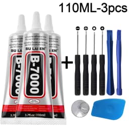 B7000 Mobile Phone Screen High-Strength Waterproof Adhesive With 9 in 1 Mobile Phone Repair Tools Disassemble Repair Set for Phone Screwdriver Combination Skid Multi Function Disassembly Kit .