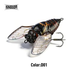 Kingdom 2026 New Cicada Topwater Lure With Wings 21mm 1.6g 27mm 2.4g Simulation Insects Hard Bait For Freshwater Bass Fishing