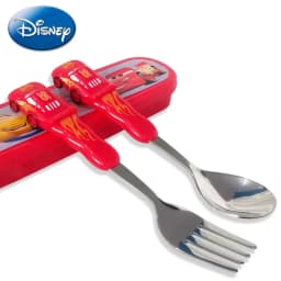 DisneyCarLightning McQueen cutlery Set Animated Cartoon 304 stainless steel fork and spoon Box 3D children's Christmas gift toys