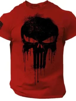 Summer Vintage Men's T Shirt 3D Skull Printing Tees Casual Short Sleeve Pullover Oversized Man Clothing Outdoor O Neck T-Shirt