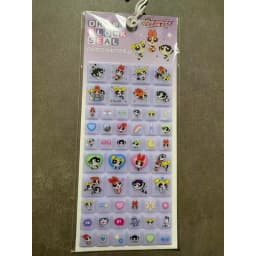 Kawaii The Powerpuff Girls Stickers Cartoon Creative Phone Case Transparent Sticker Hand Account Material Friend Birthday Gift
