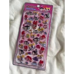 Kawaii The Powerpuff Girls Stickers Cartoon Creative Phone Case Transparent Sticker Hand Account Material Friend Birthday Gift