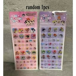 Kawaii The Powerpuff Girls Stickers Cartoon Creative Phone Case Transparent Sticker Hand Account Material Friend Birthday Gift