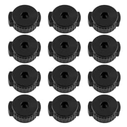 Miwayer 6/12Pcs Quick Release Universal Cymbal Nuts, 8mm Black Plastic Quick-Change Cymbal Toppers for Percussion Accessories