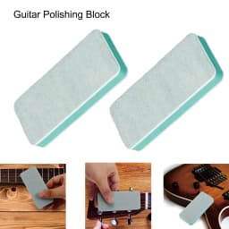 Miwayer 2/4 Pcs Double-Sided 1000 Grit Sanding Block for Guitar Fretboard Polishing Care - Fret Cleaning Tool