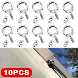 2/4/10Pcs Awning Rail Stoppers Stops Motorhome Campervan Caravan Silver Stainless Steel M4 X 12mm X 6mm Diameter Camper RV Parts