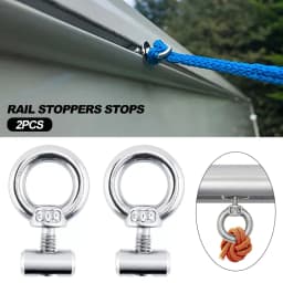 2/4/10Pcs Awning Rail Stoppers Stops Motorhome Campervan Caravan Silver Stainless Steel M4 X 12mm X 6mm Diameter Camper RV Parts