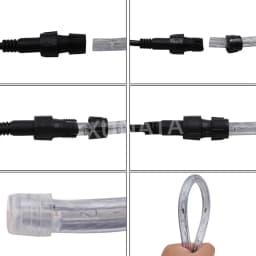 Round Tube Neon Light 220V Clear PVC Rope Lights 36Leds/m Waterproof Commercial Neon Sign Round 2-wire LED Strip Flexible Light