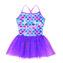 Kids Girls Ballerina Fairy Prom Party Costume Kids Sequined Mermaid Dance Dress Dancewear Gymnastic Leotard Ballet Tutu Dress