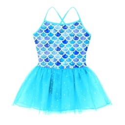 Kids Girls Ballerina Fairy Prom Party Costume Kids Sequined Mermaid Dance Dress Dancewear Gymnastic Leotard Ballet Tutu Dress