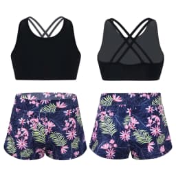 Kid Girls Children Swimsuits Swimwear Outfits Floral Printed Swimwear Swimming Bikini Bathing Suits Beachwear Summer Holiday Set
