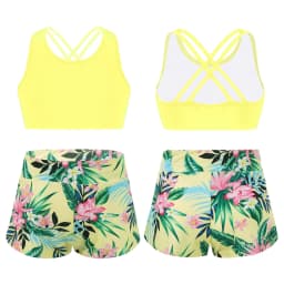 Kid Girls Children Swimsuits Swimwear Outfits Floral Printed Swimwear Swimming Bikini Bathing Suits Beachwear Summer Holiday Set
