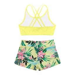 Kid Girls Children Swimsuits Swimwear Outfits Floral Printed Swimwear Swimming Bikini Bathing Suits Beachwear Summer Holiday Set