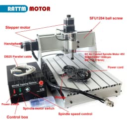【EU】CNC MACH3 Router Engraving Milling Cutter Machine 3 Axis 3040 Z-DQ & 500W Spindle 220V LPT Port / USB post