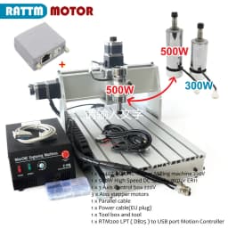【EU】CNC MACH3 Router Engraving Milling Cutter Machine 3 Axis 3040 Z-DQ & 500W Spindle 220V LPT Port / USB post