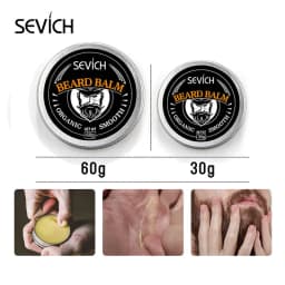 Sevich Natural Beard Balm Professional Conditioner Products Beard Care 60g Beard Organic Moustache Wax For Beard Smooth Styling