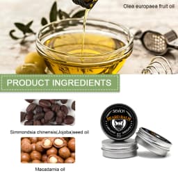 Sevich Natural Beard Balm Professional Conditioner Products Beard Care 60g Beard Organic Moustache Wax For Beard Smooth Styling