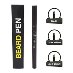 Beard Pen Beard Filler Pencil and Brush Male Mustache Repair Shape Effective Enhance Facial Hair