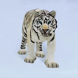 6.2 Inch White Tiger Environmental PVC Realistic Zoo Figures Jungle Wild Animals Siberian Tiger Model Kids Educational Toy