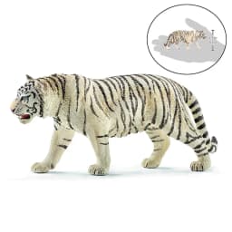 6.2 Inch White Tiger Environmental PVC Realistic Zoo Figures Jungle Wild Animals Siberian Tiger Model Kids Educational Toy