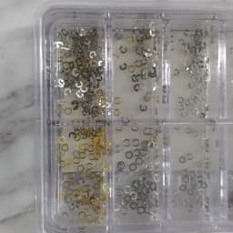 Assorted 12 Size Chronograph Clip Spacer Ring Watch Pusher Button Circlip 360Pcs/Box Metal Watch Washer Clip Replacement Parts